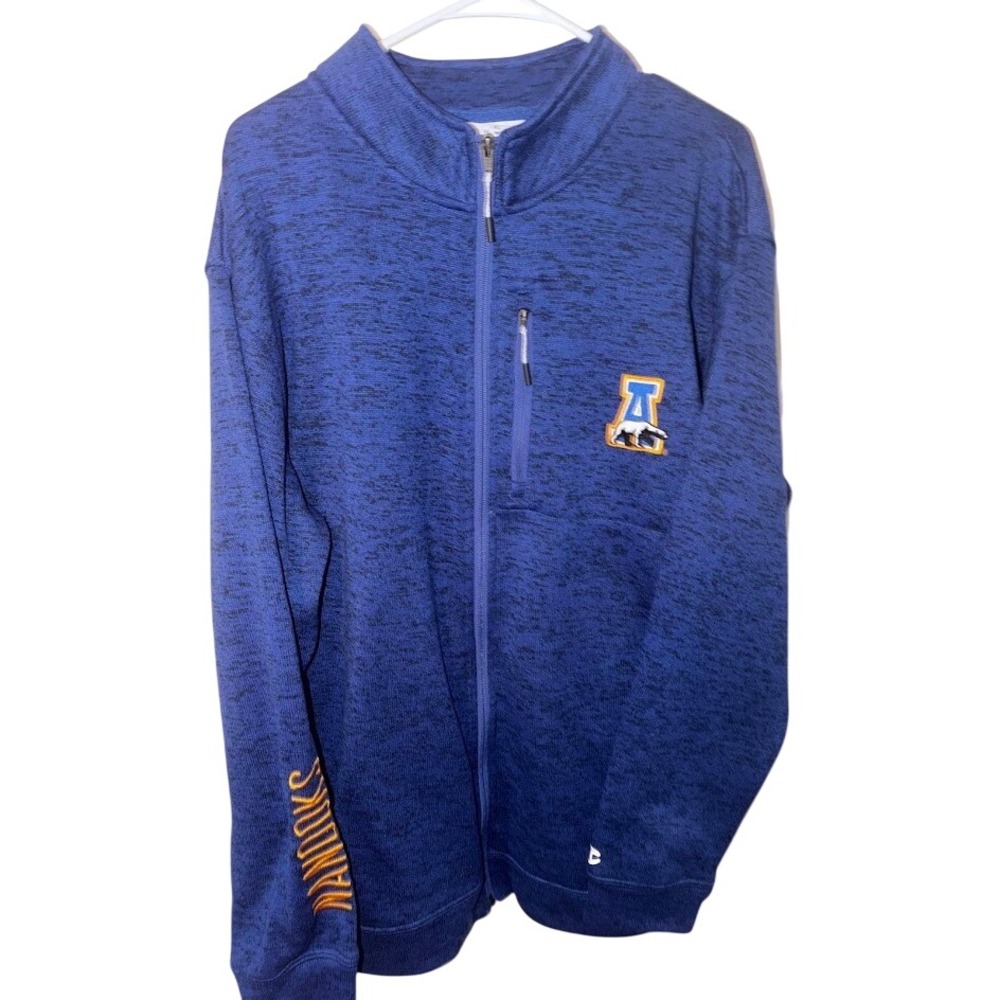 Champion Mens UAF Nanooks Full Zip Fleece Jacket Blue Heather XL S1126